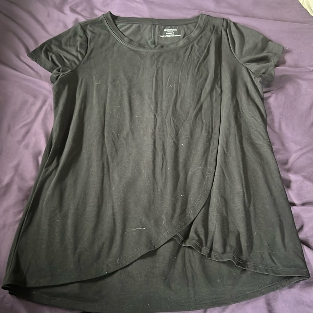 Black Nursing Top by Motherhood Maternity, Size Medium